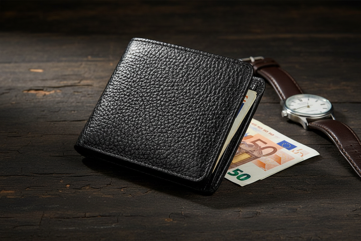 Classic Three Pocket Wallet – Lifestyle Shot